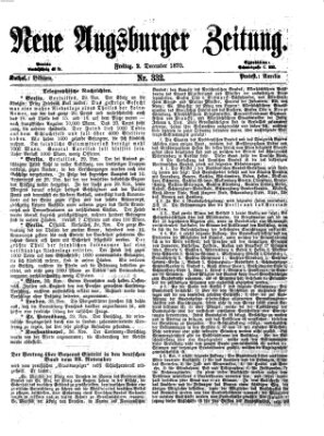 Neue Augsburger Zeitung Freitag 2. Dezember 1870