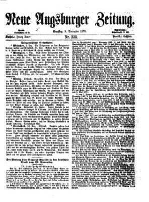 Neue Augsburger Zeitung Samstag 3. Dezember 1870