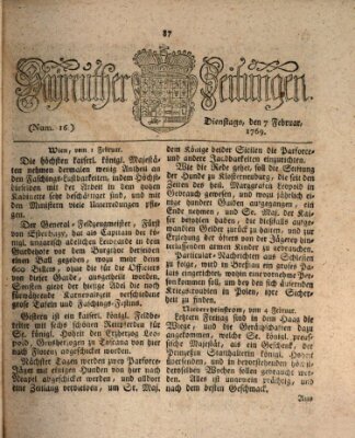 Bayreuther Zeitung Dienstag 7. Februar 1769