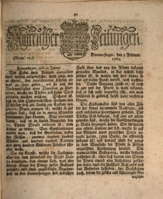 Bayreuther Zeitung Donnerstag 9. Februar 1769