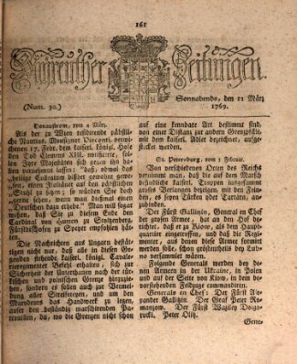 Bayreuther Zeitung Samstag 11. März 1769