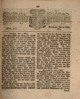 Bayreuther Zeitung Dienstag 28. März 1769