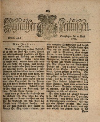 Bayreuther Zeitung Dienstag 11. April 1769