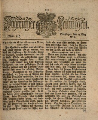 Bayreuther Zeitung Dienstag 23. Mai 1769