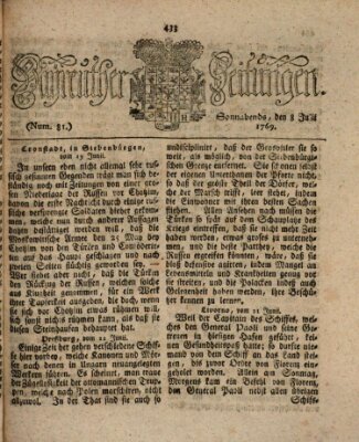 Bayreuther Zeitung Samstag 8. Juli 1769