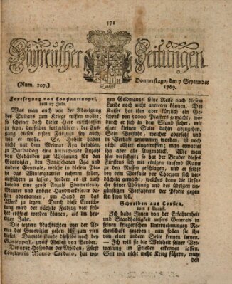 Bayreuther Zeitung Donnerstag 7. September 1769