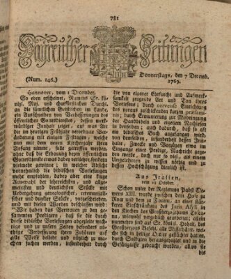 Bayreuther Zeitung Donnerstag 7. Dezember 1769