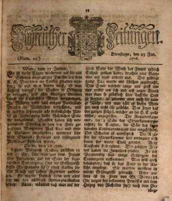 Bayreuther Zeitung Dienstag 23. Januar 1776