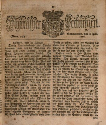 Bayreuther Zeitung Samstag 10. Februar 1776