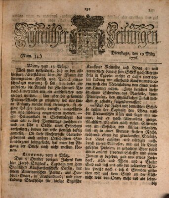 Bayreuther Zeitung Dienstag 19. März 1776