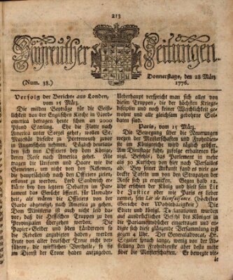 Bayreuther Zeitung Donnerstag 28. März 1776