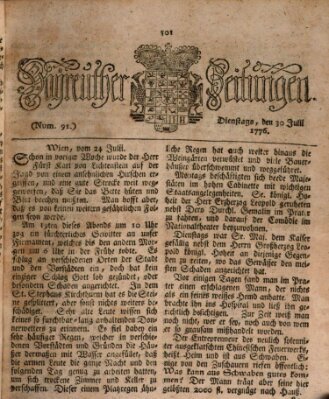 Bayreuther Zeitung Sonntag 30. Juni 1776