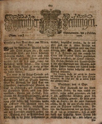 Bayreuther Zeitung Samstag 5. Oktober 1776