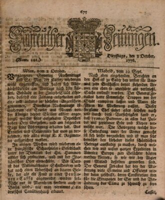 Bayreuther Zeitung Dienstag 8. Oktober 1776