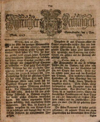 Bayreuther Zeitung Samstag 2. November 1776