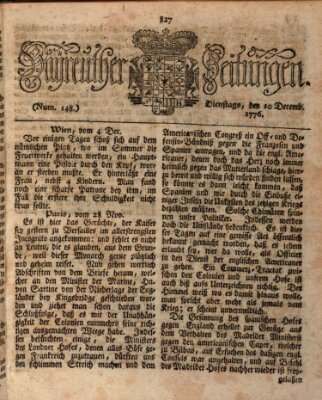 Bayreuther Zeitung Dienstag 10. Dezember 1776