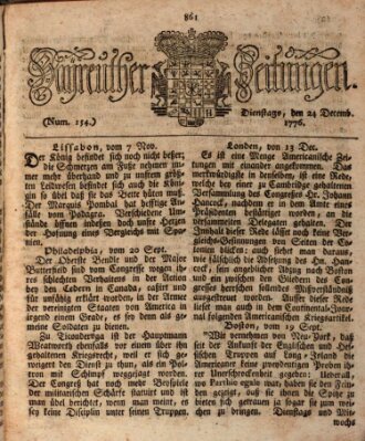 Bayreuther Zeitung Dienstag 24. Dezember 1776