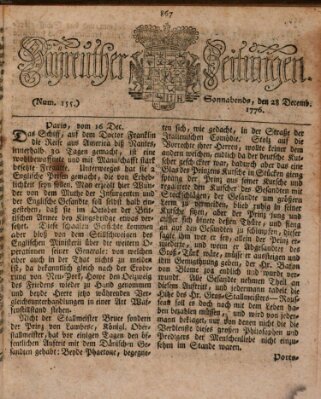 Bayreuther Zeitung Samstag 28. Dezember 1776