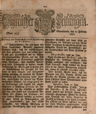 Bayreuther Zeitung Samstag 15. Februar 1777