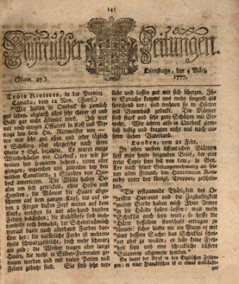 Bayreuther Zeitung Dienstag 4. März 1777