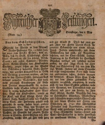 Bayreuther Zeitung Dienstag 6. Mai 1777