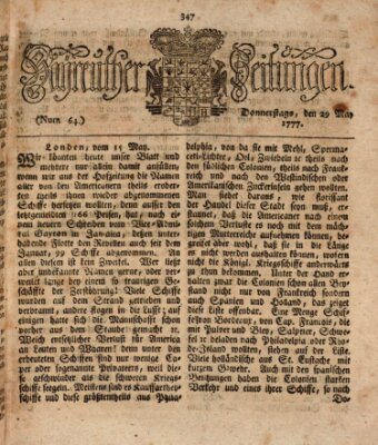 Bayreuther Zeitung Donnerstag 29. Mai 1777