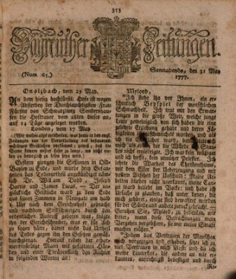 Bayreuther Zeitung Samstag 31. Mai 1777