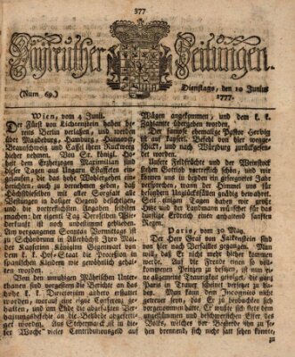 Bayreuther Zeitung Dienstag 10. Juni 1777