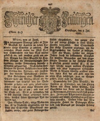 Bayreuther Zeitung Dienstag 8. Juli 1777