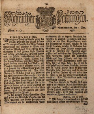 Bayreuther Zeitung Samstag 1. November 1777