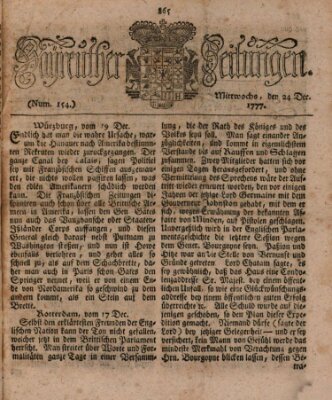 Bayreuther Zeitung Mittwoch 24. Dezember 1777