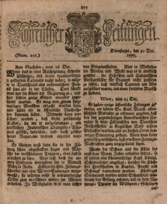 Bayreuther Zeitung Dienstag 30. Dezember 1777