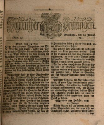 Bayreuther Zeitung Dienstag 20. Januar 1784