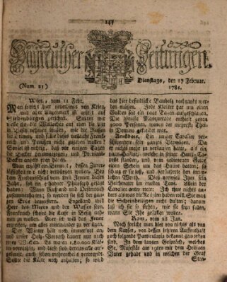 Bayreuther Zeitung Dienstag 17. Februar 1784