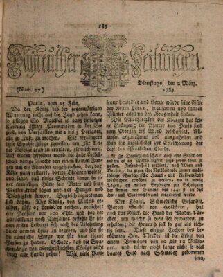 Bayreuther Zeitung Dienstag 2. März 1784