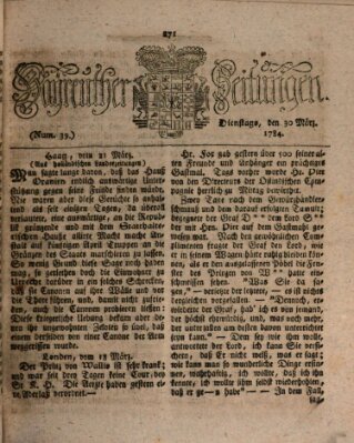 Bayreuther Zeitung Dienstag 30. März 1784