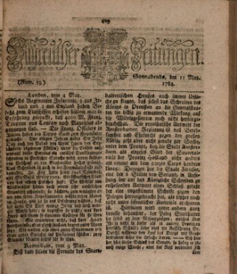 Bayreuther Zeitung Samstag 15. Mai 1784