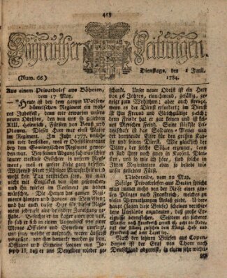 Bayreuther Zeitung Dienstag 1. Juni 1784