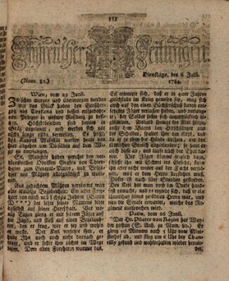 Bayreuther Zeitung Dienstag 6. Juli 1784