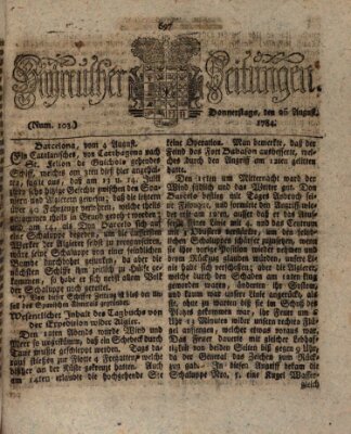 Bayreuther Zeitung Donnerstag 26. August 1784