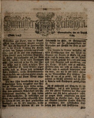 Bayreuther Zeitung Samstag 28. August 1784