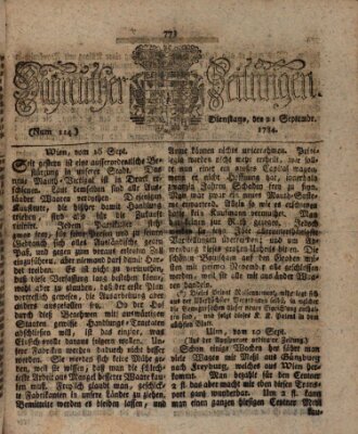 Bayreuther Zeitung Dienstag 21. September 1784