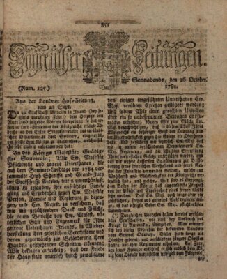 Bayreuther Zeitung Samstag 16. Oktober 1784