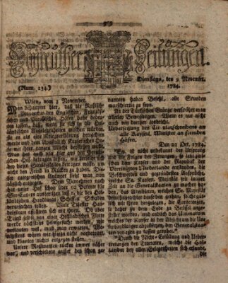 Bayreuther Zeitung Dienstag 9. November 1784