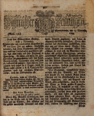 Bayreuther Zeitung Samstag 13. November 1784