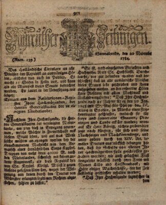 Bayreuther Zeitung Samstag 20. November 1784