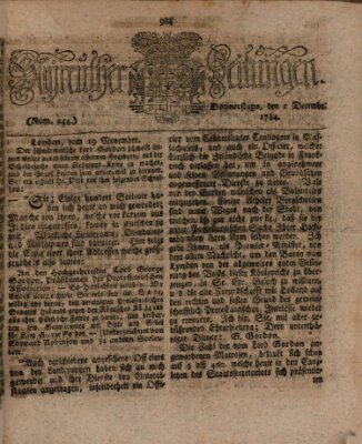 Bayreuther Zeitung Mittwoch 1. Dezember 1784