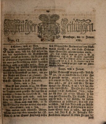 Bayreuther Zeitung Dienstag 11. Januar 1785