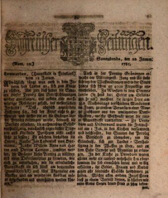 Bayreuther Zeitung Samstag 22. Januar 1785