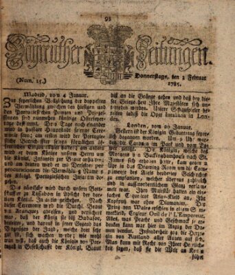 Bayreuther Zeitung Donnerstag 3. Februar 1785